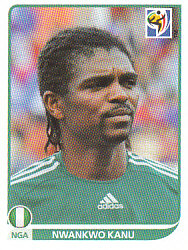 Nwankwo Kanu Nigeria samolepka Panini World Cup 2010 #139